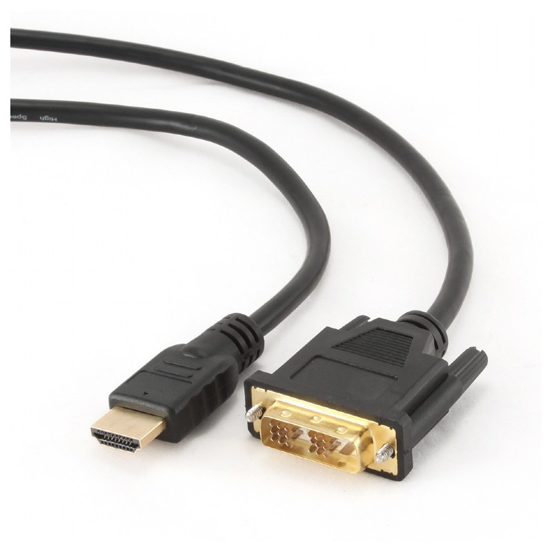 Câble CableXpert HDMI vers DVI avec 4.5 m CC-HDMI-DVI-15 plaqué or 