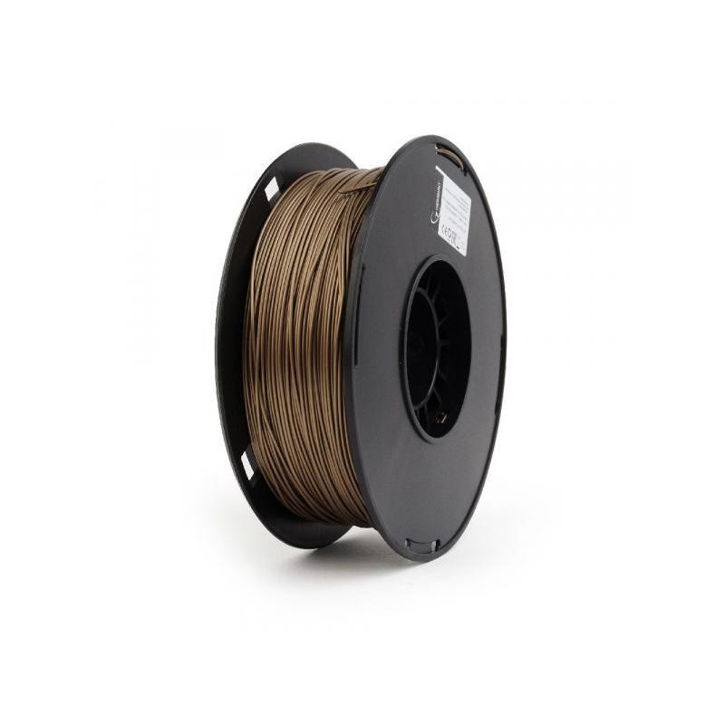 Gembird Filament PLA-PLUS. couleur métal « or ». 1.75 mm. 1 kg - 3DP-PLA+1.75-02-GL Gembird Filament PLA-PLUS. couleur métal « or ». 1.75 mm. 1 kg - 3DP-PLA+1.75-02-GL
