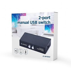 Gembird Commutateur USB manuel à 2 ports - DSU-21