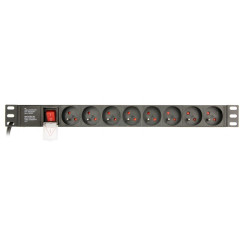 EnerGenie  Adaptateur Multi prises PRO. 8 prises norme français. 1U. 16A. cable 3 m. EG-PDU-014-FC14