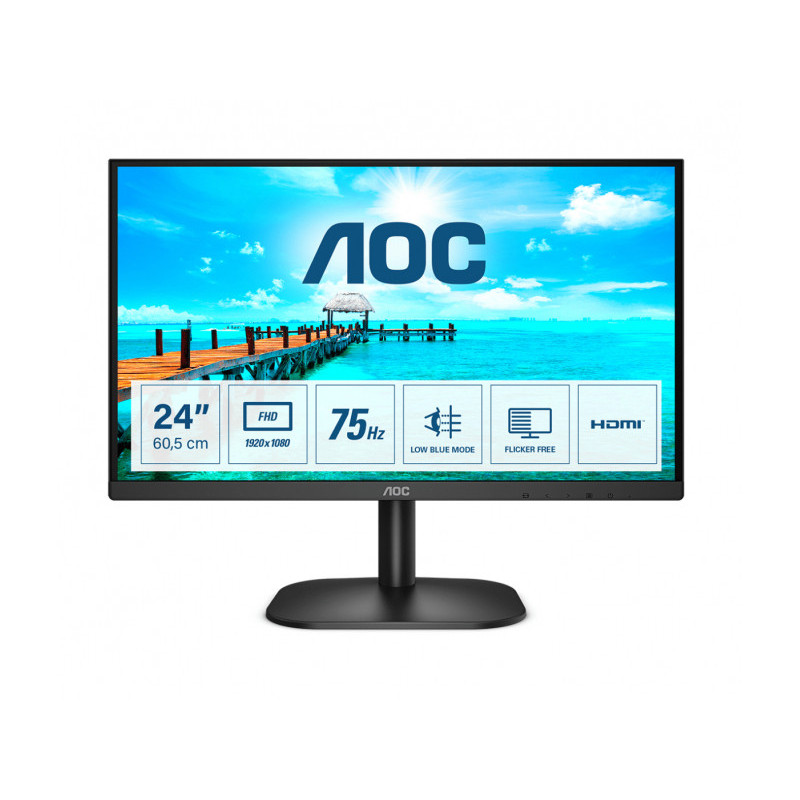 AOC 60cm/24\'\' (1920x1080)- HDMI VGA VESA Full HD Black 24B2XHM2 AOC 60cm/24\'\' (1920x1080)- HDMI VGA VESA Full HD Black 24B2XHM2