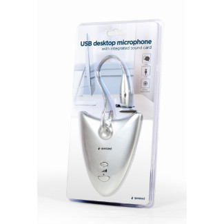 Gembird Microphone de bureau USB avec carte son intégrée MIC-DU-01