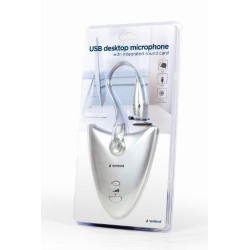Gembird Microphone de bureau USB avec carte son intégrée MIC-DU-01
