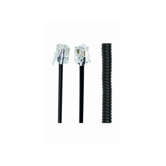 CableXpert combiné téléphonique câble spiralé RJ10 (4P4C) 2 m noir TC4P4CS-2M