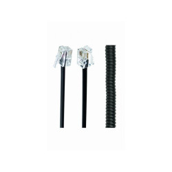 CableXpert combiné téléphonique câble spiralé RJ10 (4P4C) 2 m noir TC4P4CS-2M
