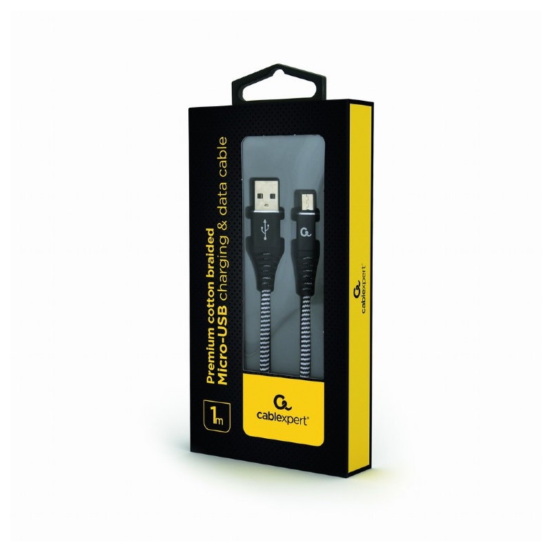 Câble de charge Micro-USB CableXpert 1m CC-USB2B-AMmBM-1M-BW