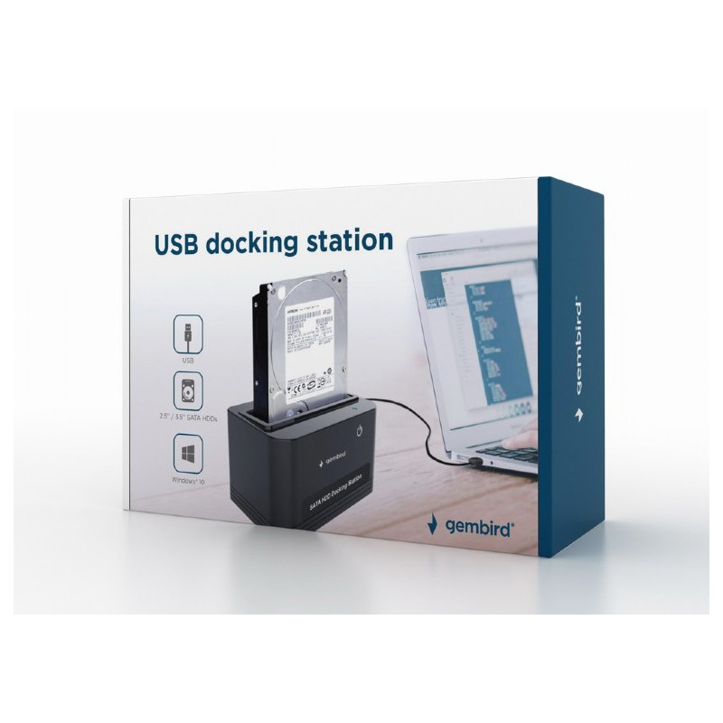 Gembird Station d?accueil USB pour disques durs SATA 2.5 et 3.5 pouces - HD32-U2S-5