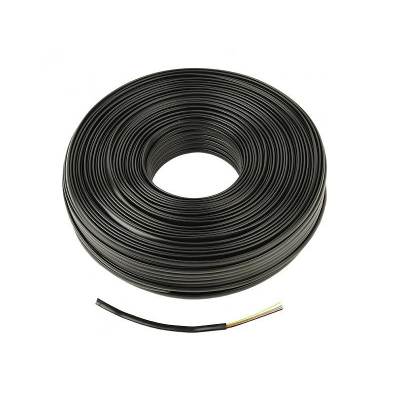 CableXpert Câble téléphonique plat fil multibrin 100m 4 fils TC1000S-100M-B