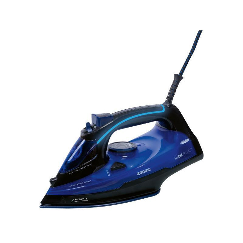 Clatronic Fer à vapeur 2800W DB 3755 (Bleu-Noir) Clatronic Fer à vapeur 2800W DB 3755 (Bleu-Noir)