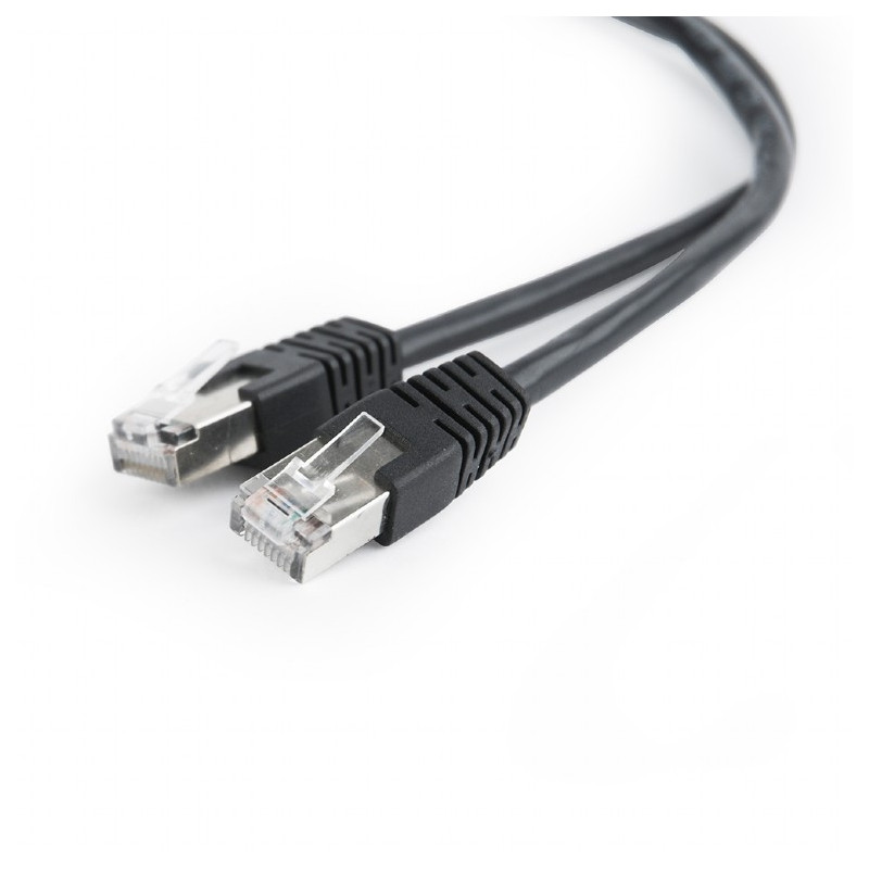 Passe-câbles CableXpert FTP Cat5e noir 0.5 m PP22-0.5M / BK Passe-câbles CableXpert FTP Cat5e noir 0.5 m PP22-0.5M / BK