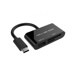 Gembird Lecteur de carte combo COMPACT USB Type-C SDXC. noir - UHB-CR3-02