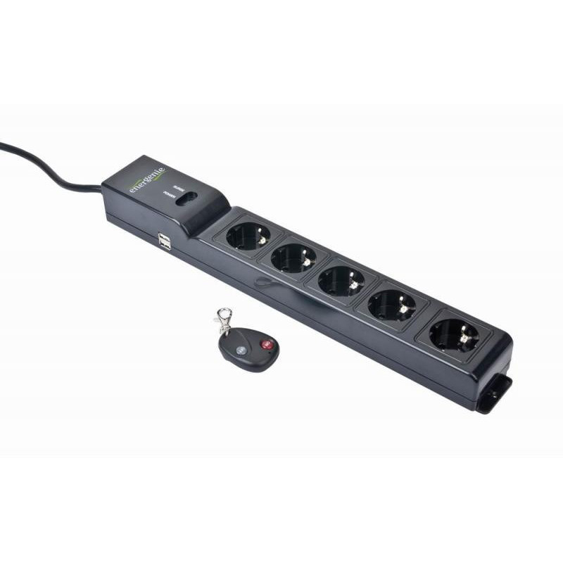 EnerGenie Parasurtenseur télécommandé à 5 prises EG-SP5-U6B-RM