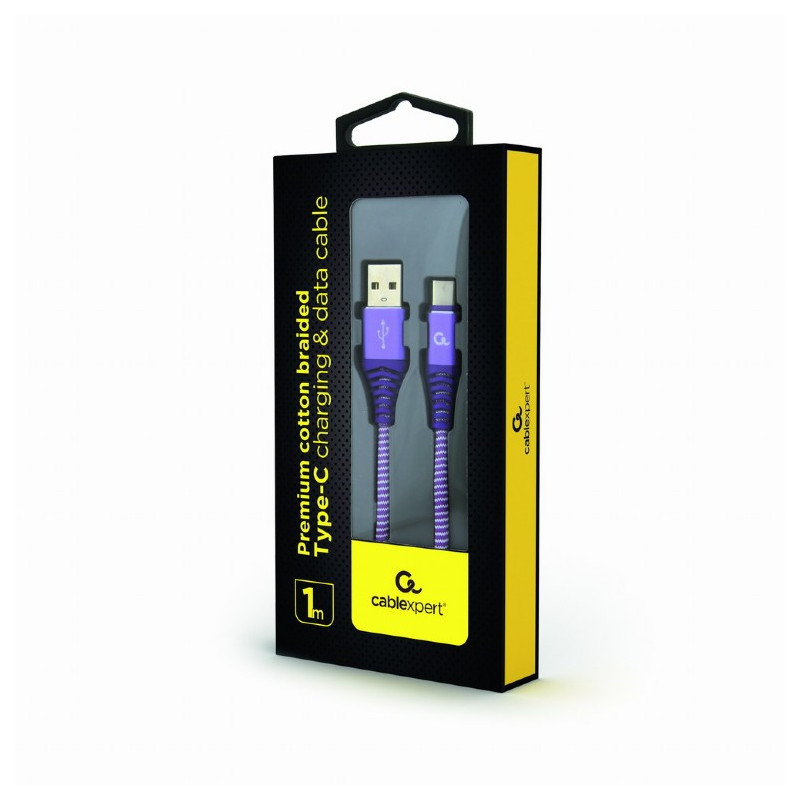 CableXpert USB Type-C-Kabel with metall-connector 1m CC-USB2B-AMCM-1M-PW CableXpert USB Type-C-Kabel with metall-connector 1m CC-USB2B-AMCM-1M-PW