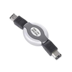 Gembird Câble FireWire (norme IEEE1394) compact et rétractable - CCB-FWPR-66-3