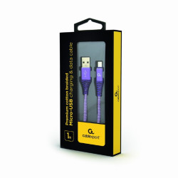 CableXpert Câble Micro-USB 1m CC-USB2B-AMmBM-1M-PW