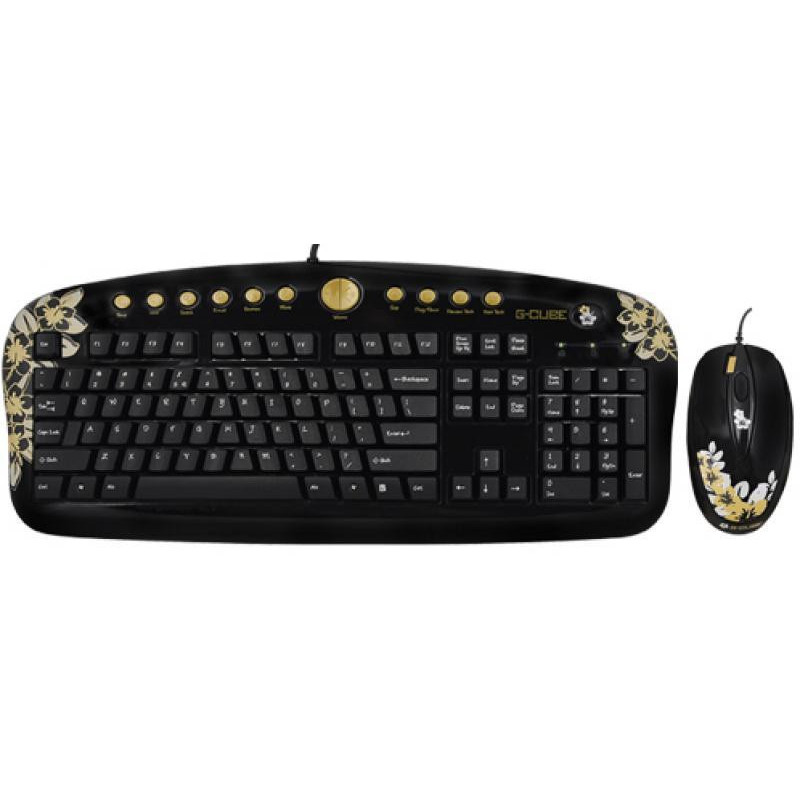 G-Cube Multimedia Golden Sunset Keyboard Mouse Desktop Set A4-GKSA