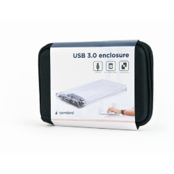 Gembird Boîtier 2.5\'\' USB 3.0 pour lecteur 9.5mm transparent - EE2-U3S9-6