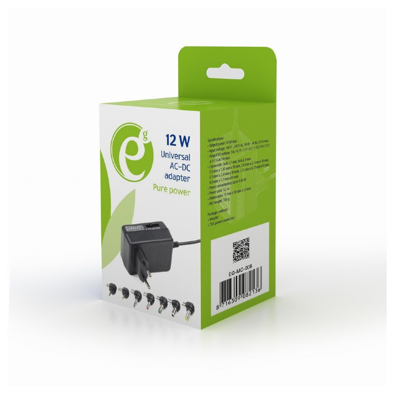 EnerGenie Adaptateur Universel AC-DC. 12 W - EG-MC-008