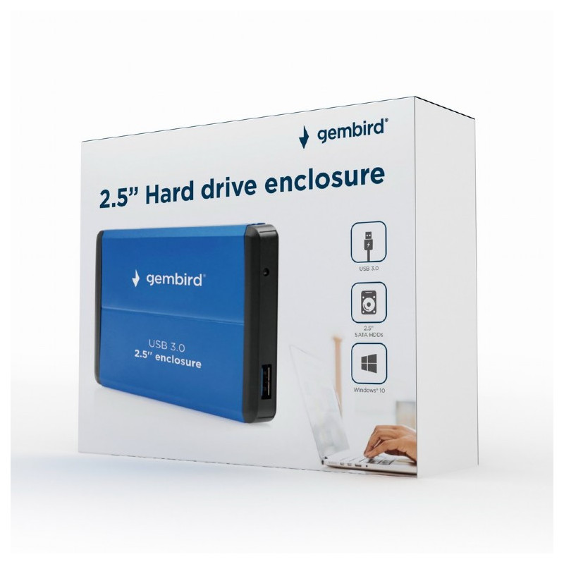 Gembird Boîtier 2.5\'\' USB 3.0. bleu -EE2-U3S-2-B Gembird Boîtier 2.5\'\' USB 3.0. bleu -EE2-U3S-2-B