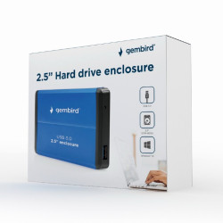 Gembird Boîtier 2.5\'\' USB 3.0. bleu -EE2-U3S-2-B