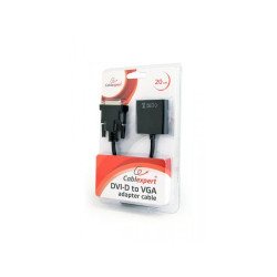 Câble adaptateur CableXpert DVI-D 24 broches mâle vers VGA Noir AB-DVID-VGAF-01