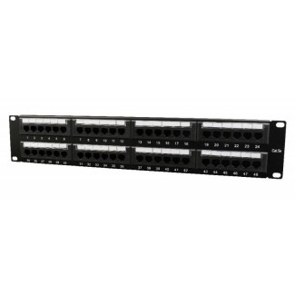Panneau de brassage CableXpert Cat.5E 48 ports avec gestion de câbles arrière. NPP-C548CM-001