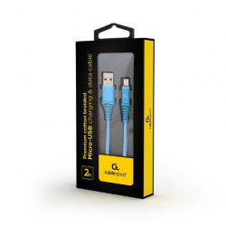 Câble de chargement et de données CableXpert Premium Micro-USB 2 m CC-USB2B-AMmBM