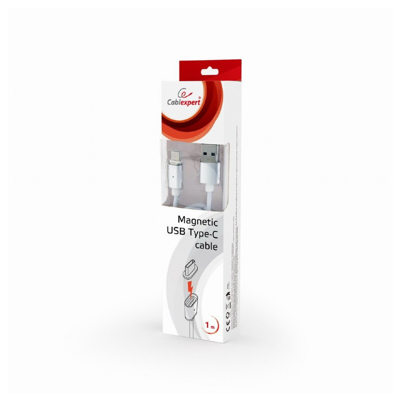 CableXpert Câble USB Type-C avec connecteur magnétique 1m CC-USB2-AMUCMM-1M