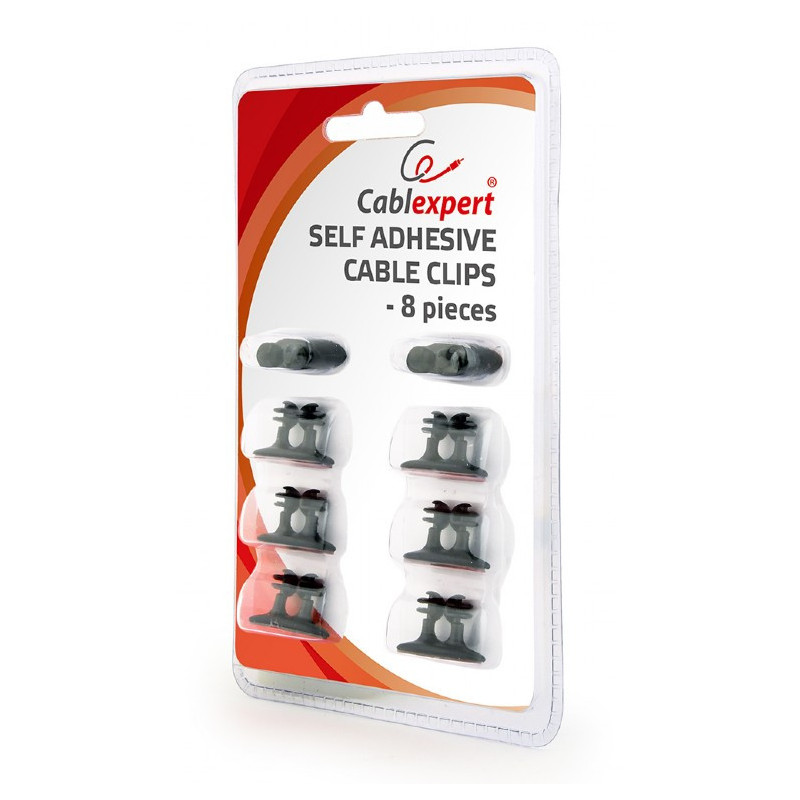 CableXpert serre-câbles autocollants 8 pièces noir CM-CC-01 CableXpert serre-câbles autocollants 8 pièces noir CM-CC-01