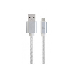 CableXpert Câble micro-USB 1.8 m Argenté CCB-mUSB2B-AMBM-6-S