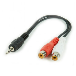 CableXpert prise jack 3.5 mm vers câble audio stéréo 2xCinch 0.2 m CCA-406