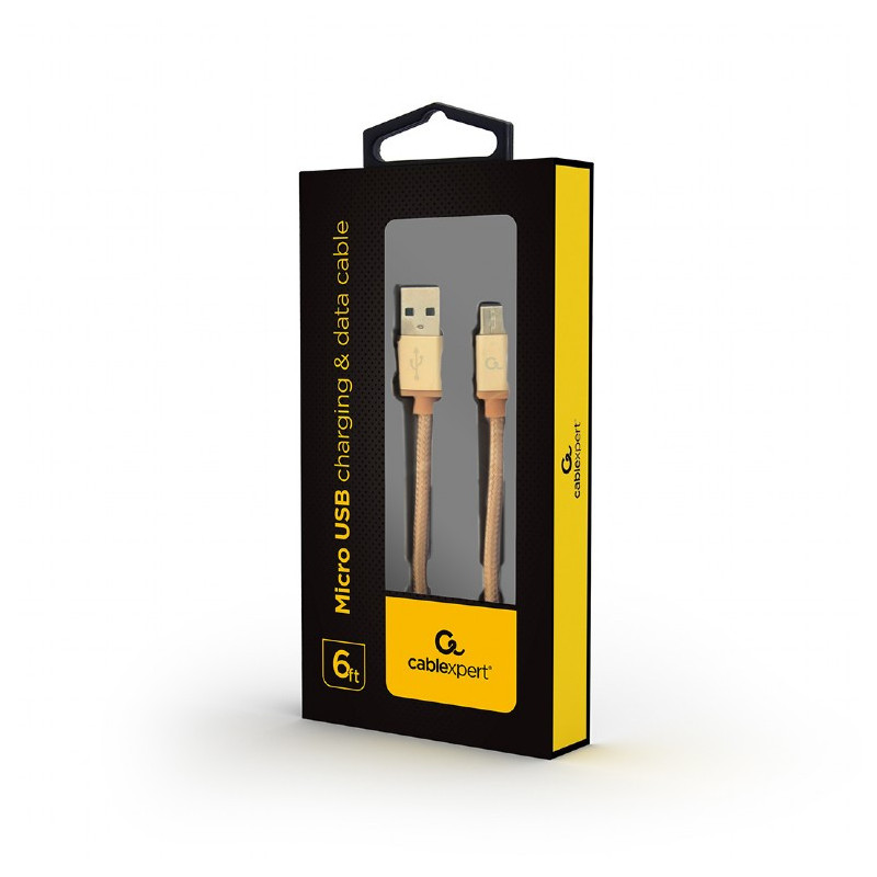 CableXpert Câble micro-USB 1.8 m noir CCB-mUSB2B-AMBM-6-G
