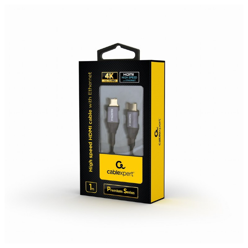 CableXpert Câble HDMI haute vitesse Mâle vers Mâle Premium CCBP-HDMI-1M