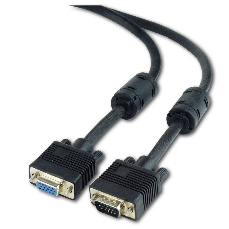 CableXpert Rallonge VGA-Ext.HD15M /HD15F 2 ferrites 10M CC-PPVGAX-10M-B