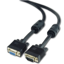CableXpert Rallonge VGA-Ext.HD15M /HD15F 2 ferrites 10M CC-PPVGAX-10M-B