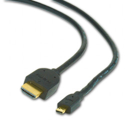 CableXpert Câble HDMI mâle vers micro D-mâle noir 1.8 m CC-HDMID-6