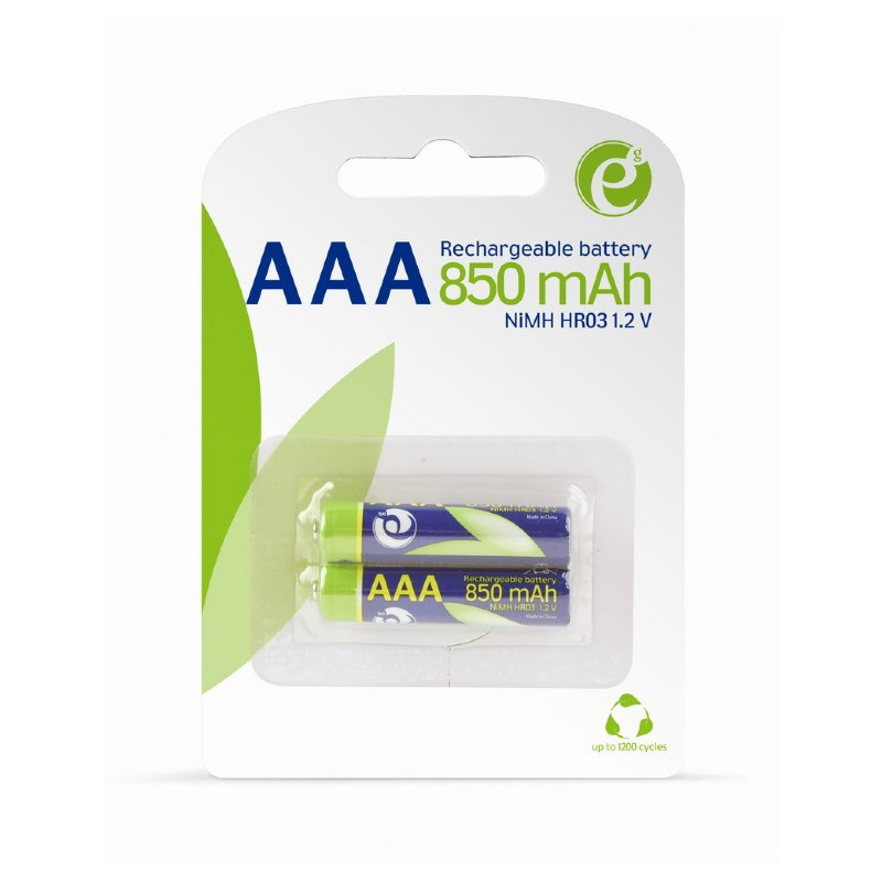 EnerGenie Ni-MH Batterie AAA rechargeable. 850mAh. sous blister emballé par 2 - EG-BA-AAA8R-01