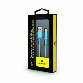 Câble USB Type-C CableXpert avec connecteurs métalliques 1.8 m CC-USB2B-AMCM-1M-VW 