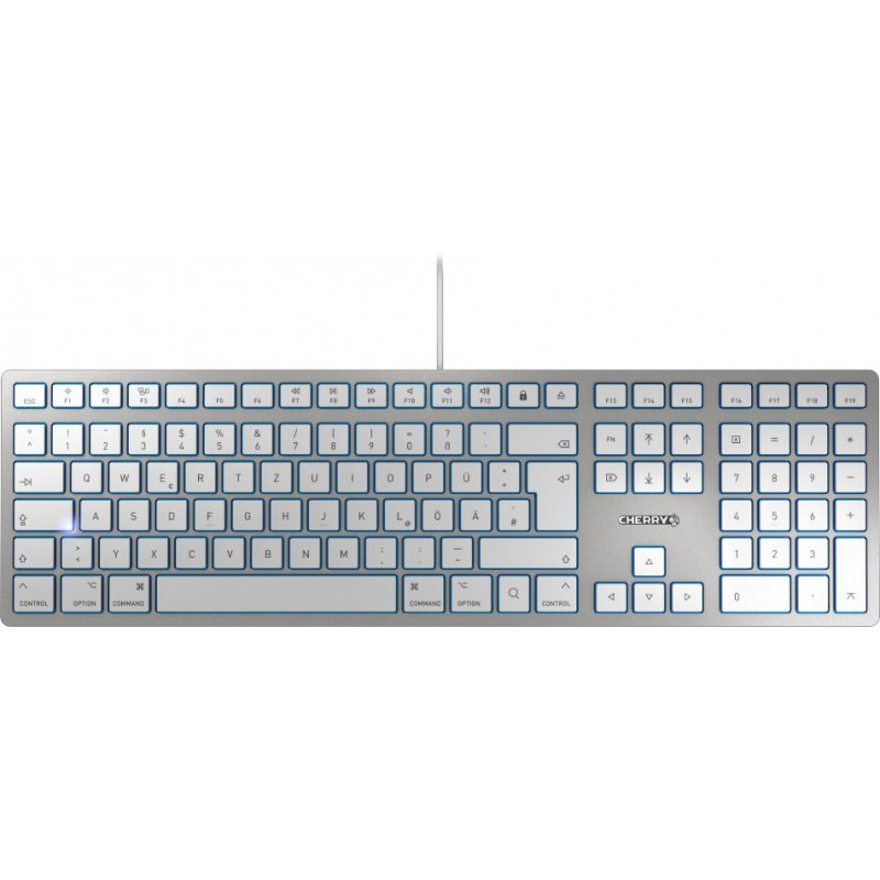 Cherry KC 6000 SLIM FOR MAC - Standard - USB - QWERTZ - Argent JK-1610DE-1 Cherry KC 6000 SLIM FOR MAC - Standard - USB - QWERTZ - Argent JK-1610DE-1