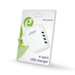 EnerGenie Chargeur Universel USB. 3.1 A. Blanc - EG-U4AC-02