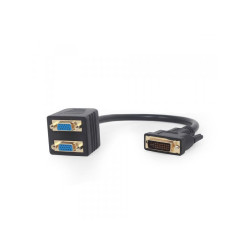 CableXpert DVI-I vers 2x câble répartiteur VGA 0.3 m noir A-DVI-2VGA-01