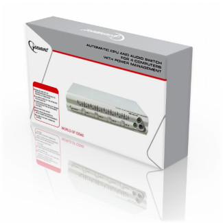 Gembird Commutateur auto. CPU et audio a. gestion de l?alim. des PC. 4 PC