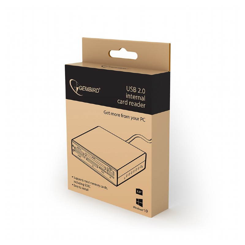 Gembird Lecteur/enregistreur de cartes USB interne noir - FDI2-ALLIN1-02-B Gembird Lecteur/enregistreur de cartes USB interne noir - FDI2-ALLIN1-02-B