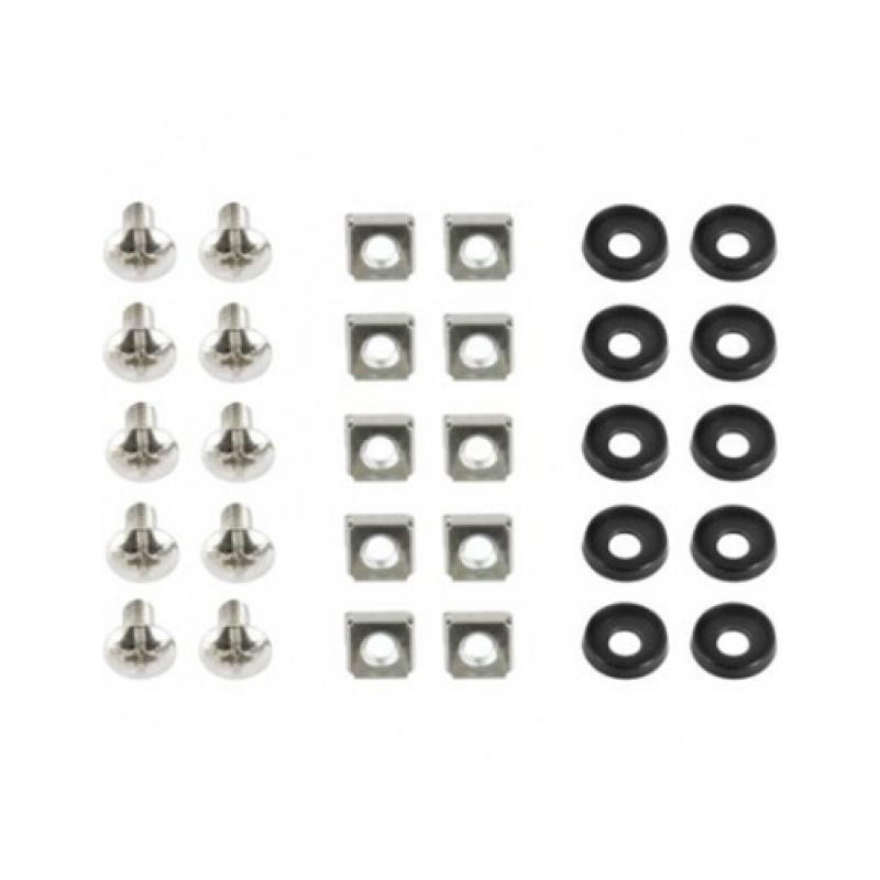 Gembird Ensemble de montage en rack 19 \'\' (boulon. écrou. rondelle). ensemble 50 pcs - 19A-FSET-02 Gembird Ensemble de montage en rack 19 \'\' (boulon. écrou. rondelle). ensemble 50 pcs - 19A-FSET-02