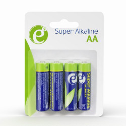 EnerGenie Pack de 4 Piles alcaline AA LR06 - EG-BA-AA4-01