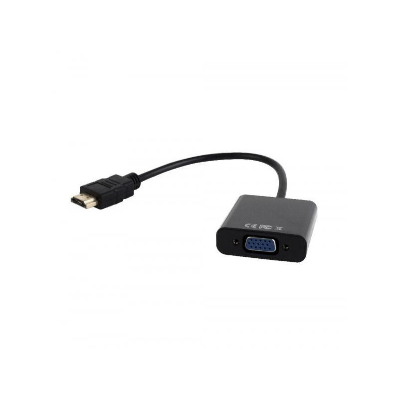 CableXpert Adaptateur HDMI vers VGA / Audio à port unique noir A-HDMI-VGA-03 CableXpert Adaptateur HDMI vers VGA / Audio à port unique noir A-HDMI-VGA-03