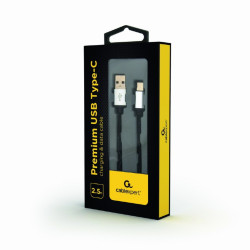 Câble CableXpert USB 2.0 AM vers Type-C (AM/CM) 2.5 m CCP-USB2-AMCM-2.5M
