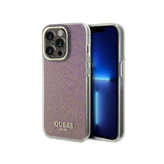 Guess iPhone 15 Pro Max pink hardcase IML Faceted Mirror Disco Iridescent