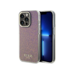 Guess iPhone 15 Pro Max pink hardcase IML Faceted Mirror Disco Iridescent