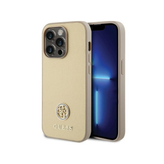 Guess iPhone 15 Pro Max gold hardcase Strass Metal Logo